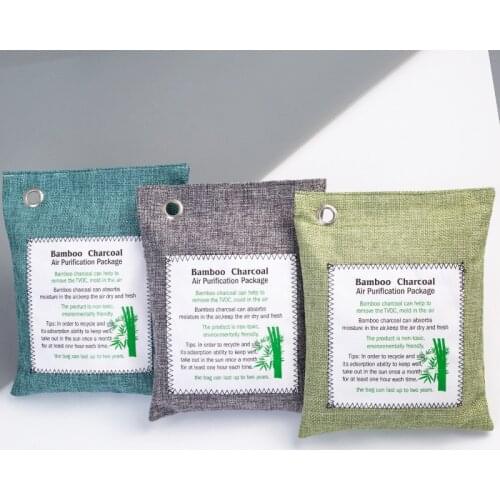 Sacs de purification d'air en bambou naturel, 5 paquets, charbon de bambou frais, sac de purification d'air, moule purificateur