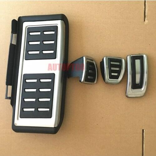 Manual Sedan Gas Brake Foot Rest Pedal Pads For Audi A3 S3 RS3 14-19 For Skoda Octavia 12-19 For Seat Leon 12-19 For Golf MK7