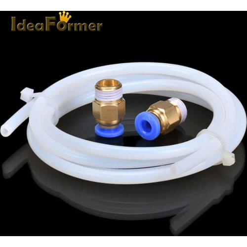 1 Meter PTFE Tube Pipe + 2Pcs Connectors For 3D Printer Parts Bowden Extruder V5/ V6 J-head Hot end 1.75mm/3.0mm Filament