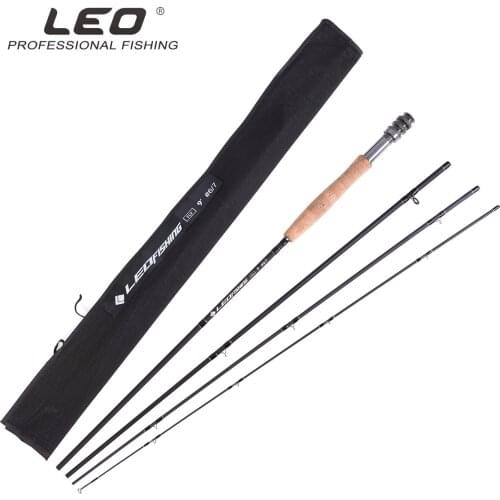LEO 4 section Fly Fishing Rod 9-ft 2.7m #4/5/6/7/8fly fishing rod