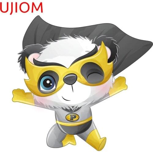 UJIOM Cartoon Super Panda Wall Stickers Home Room Decor Sticker Livingroom Kids Bedroom Decoration Accessories Waterproof Decals