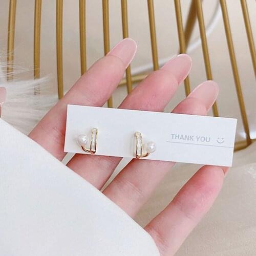 All-Match Earring Student Style Minimalist Earrings Tiny Pearl Daily Sweet Female Exquisite Luxury Charm Simplicity Pendant Gift