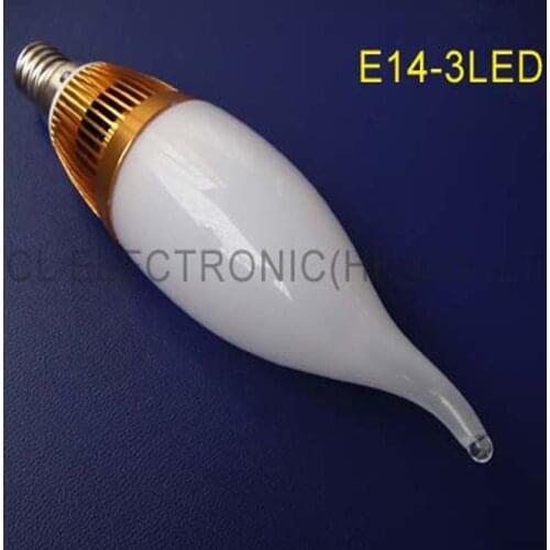 High quality E14 3X1W LED candle lights, E14 led 3W crystal lamps free shipping 5pcs/lot