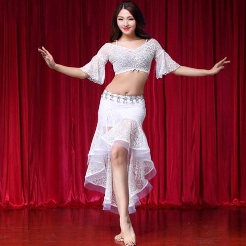 Belly Dance Practice Costumes Female Lace Gauze Shorts Sexy Belly Dance Performance Clothes Oriental Dance For Women DQL5047