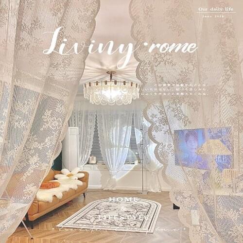 1pcs White Lace Sheer Curtains for Bedroom Floral Voile Window Curtain for Living Room Wedding Decor Door Balcony Tulle Drapes