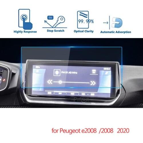 10inch Steel Screen Protective Film Car GPS Navigation Tempered Glass Screen Protector for Peugeot 2008 E2008 2020
