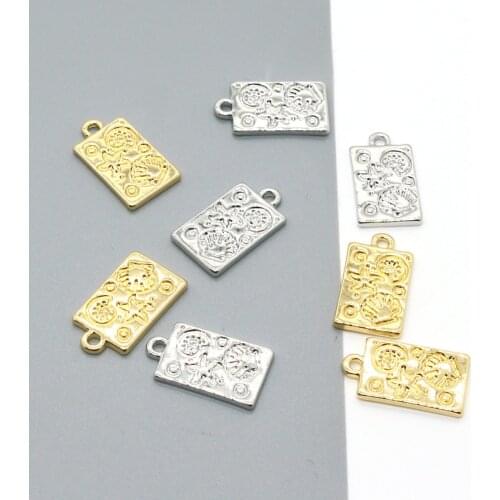 10pcs/lot Nautical Shell Starfish Geometric Earrings Alloy Charms DIY Pendants For Earring Bracelet Findings Jewelry Accessory