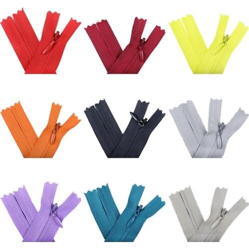10Pcs 14 Inch (35cm) Nylon Coil Zippers for Sewing Clothes Bags Accessories Tailor Sewing Crafts Nylon Zippers Bulk 9 Colors