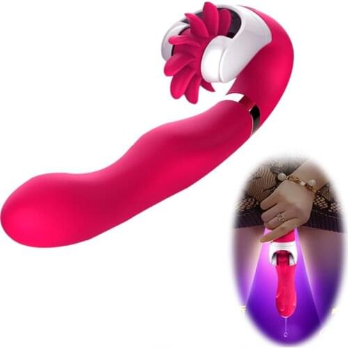 12 Modes Rotation Brushes Vibrator Licking Clitoris Stimulation G Spot Vibrator Powerful Dual Motors Dildo Sex Toy for Women U12