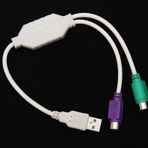 30cm USB Male to Dual PS/2 Female Converter Adapter Cable for Mouse Keyboard