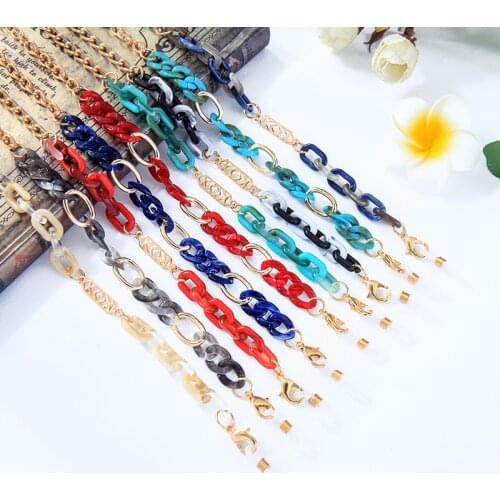 Sunglasses Masking Chains For Women Lanyard Acrylic Crystal Eyeglasses Chains 2021 New Fashion Jewelry Wholesale Bead