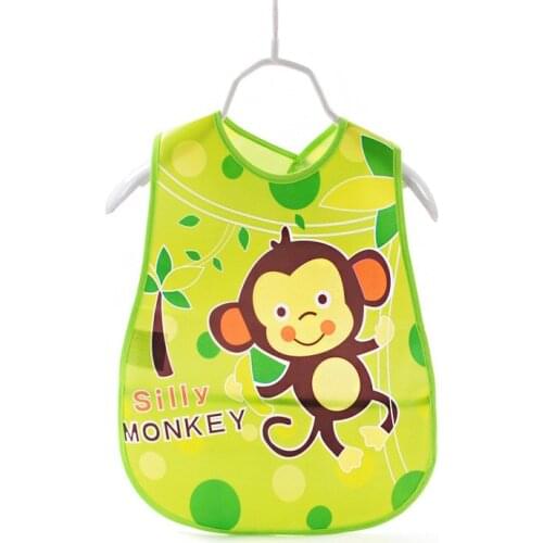 Baby Bibs EVA Waterproof Lunch Bibs Boys Girls Infants Cartoon Pattern Bibs Burp Cloths For Children Self Feeding Care B0715