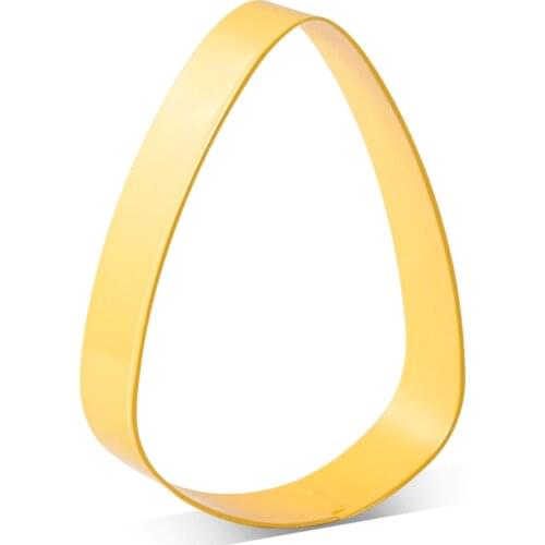 KENIAO Halloween Candy Corn Cookie Cutter - 7 x 10 cm - Biscuit Fondant Cutter - Yellow Color Coated Stainless Steel