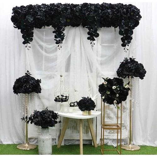 HMEOT Homemade Black Series wedding artificial silk flower ball curtain corner flower garden decoration wedding Accessories