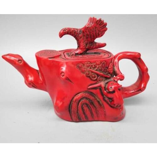 China imitation resin eagle lid Old stump teapot 0.62KG
