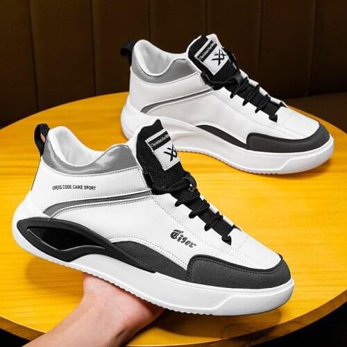 Fashion Breathable Men Casual Shoes PU Trendy Running Shoes Non-slip Breathable Board Shoes Student Cozy Sneakers Hombre Zapatos
