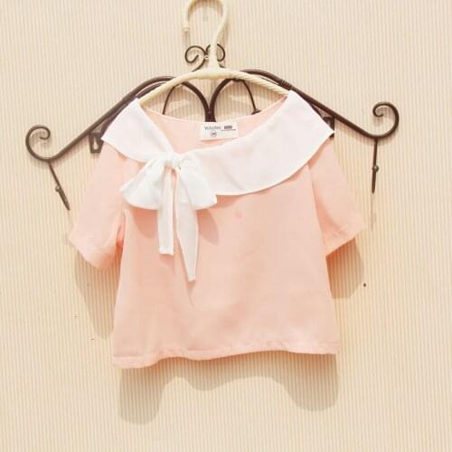 Summer Top 2020 Toddler Girls Clothes Kids Children Clothes Fashion Chiffon T-shirt Short Sleeve Blouse Teenage Girl T Shirt