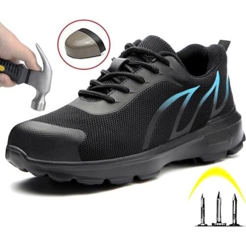 Mens Winter Safety Boots, Breathable Wear-Resistant Steel-Soled Sports Shoes, Non-Slip Logging Work Mens Shoes 2020