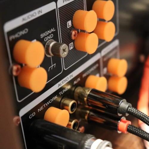 Soft PVC Speaker Power Amplifier CD RCA Socket Dust cap / Pack of 12