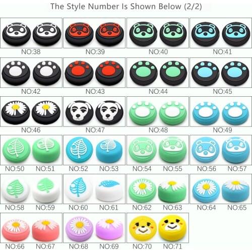 Nintend Switch Joy-con Analog Caps Joystick Button Cover Case Rubber Thumstick Grip For Nintendoswitch /Switch Lite Controller
