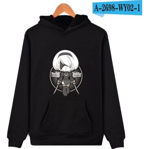 2021 New ARPG Game NieR:Automata Hoodie Casual YoRHa Kawaii Mens Hooded Sweatshirt teen spring Clothes Oversized