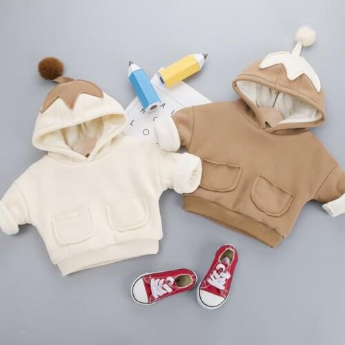 Autumn Winter warm Baby coat Toddler Kids Boy Girl clothes Hooded Cartoon Hoodie sweatshirt girls Tops Clothes roupa infantil