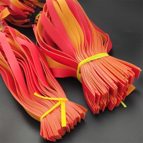 5pcs Thickened 1.2mm Flat Rubber Band High Elastic Solid Color Shooting Hunting Slingshot Catapult Accessories Rubber Band