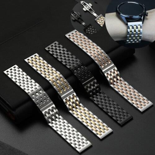 Stainless Steel Metal Watchband for Samsung Galaxy Watch 42mm 46mm for Samsung Galaxy Watch 3 41 45mm Band 18mm 20mm22mm 24mm