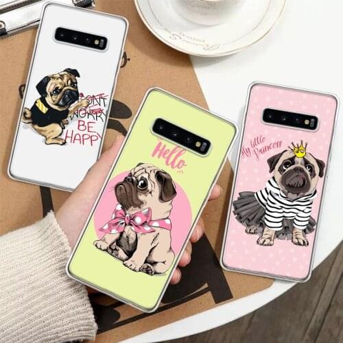 My Little Pugs Cute Dog Silicon Phone Case For Samsung Galaxy A51 A71 A70 A50 A40 A30 A20E A10S A01 A21 A6 A7 A8 A9 Plus + Cover