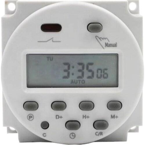 24hour Timer Switch 1Second Interval 12V 24V 110V 220V Digital LCD Timer Switch 7 Days Weekly Programmable Time Relay Programmer