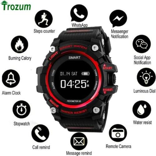 Bluetooth Clock EX16 Smart Watch Notification Remote Control Pedometer Sport BRACELET IP67 Waterproof Mens Wristwatch BAND