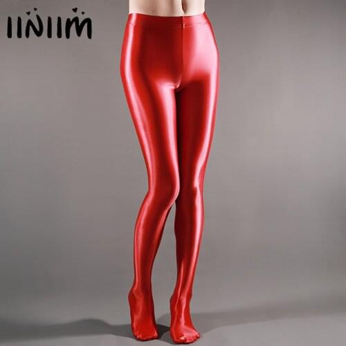Womens Tights Underwear Fashion Glossy Pantyhose Ballet Dance Yoga Leggings Pants Training Fitness Workout Sports Trousers