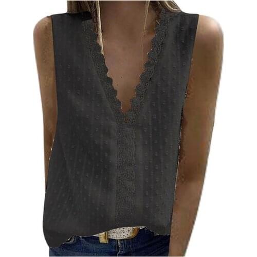 Summer Sling 2022 Women Tops Solid Color Sleeveless Hollow Out Sexy V-neck Casual Ladies Vest Knitted Pullover Female Camisole