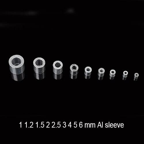 1 1.2 1.5 2 2.5 3 4 5 6mm round-shape 1 hole Al jacket sleeve Steel Twisted wire rope clip photo frame fasten