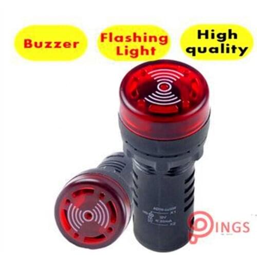 10PCS AD16-22SM Indicator light signal lamp Flash buzzer 12V 24V 220V 380V