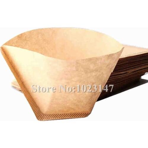100pcs/lot Practical Coffee Tea Tools Prefolded 102 Hand Drip Paper Coffee Filter Coffee Machine Parts