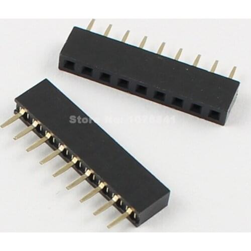 100pcs 2mm 2.0mm Pitch 9 Pin Female Single Row Straight Pin Header Strip