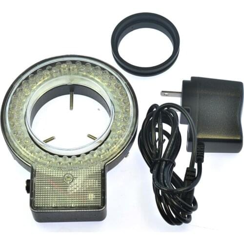 15W Microscope LED Ring Lamp Industrial Camera Adjustable Light Source 72PCS White Lamp Tube Inner Diameter 61mm