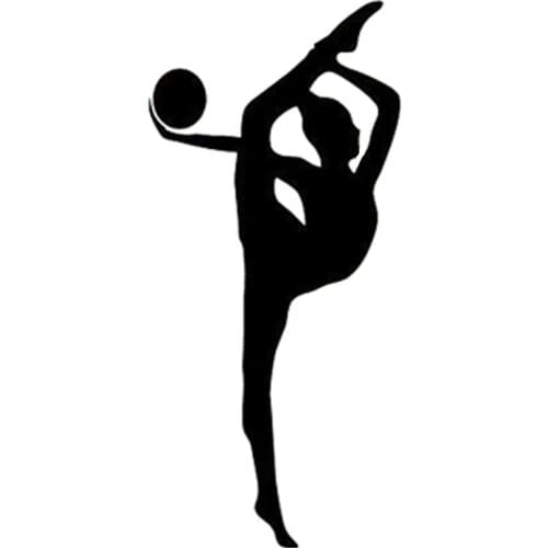 18.1CM*8.4CM Fashion Gymnastics Sport Car Sticker Vinyl Black/Silver Silhouette S9-0495
