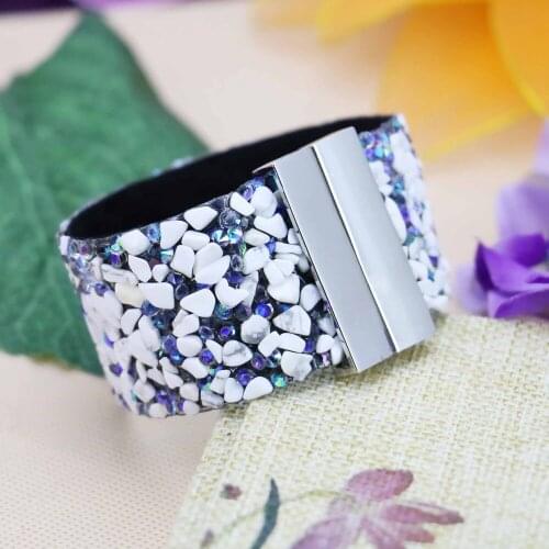 19x3.3cm Accessory Crafts Ethnic Chic Crystal Loose Beads Bracelets Brace Lace Pulsera Women Girls Gifts Hand Ornaments Fitting
