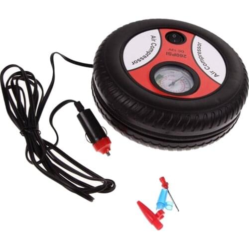 260PSI DC 12V Air Compressor Car Bike Tyre Inflator Portable Pressure Pump