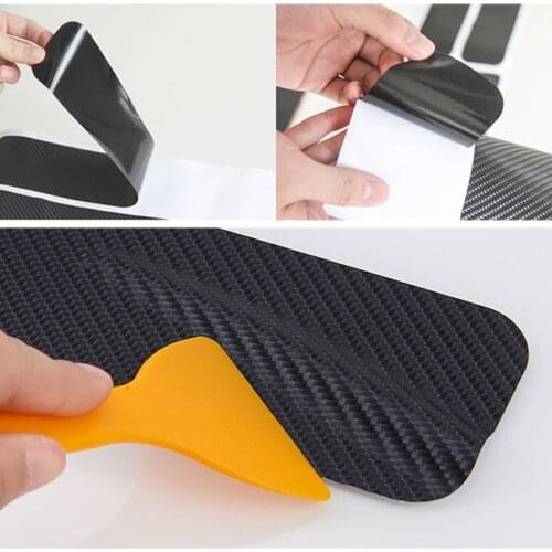 4 carbon fiber door sill door stickers for Hyundai ix35 iX45 iX25 i20 i30 Sonata,Verna,Solaris,Elantra,Accent