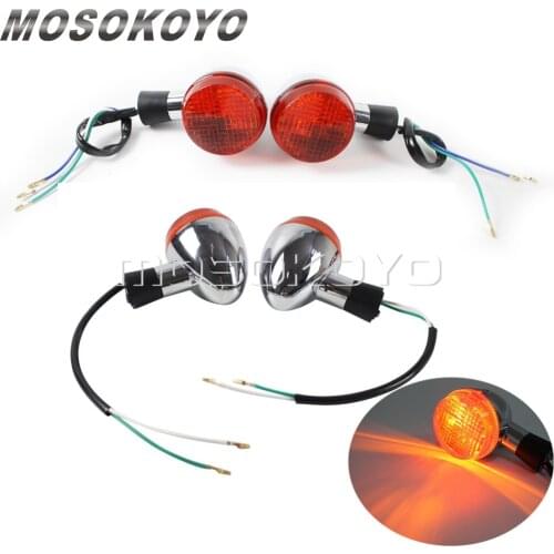 Emark E13 2 Pair Front Rear Amber Turn Signal Light 11V/21W Flasher Blinker for HONDA Shadow 400 750 VT750 04-07 4pcs Indicator
