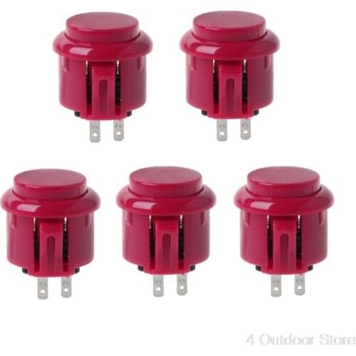5pcs 24mm Arcade Game Round Button Built-in Small Micro Switch For Jamma Mame Ju26 20 Dropship