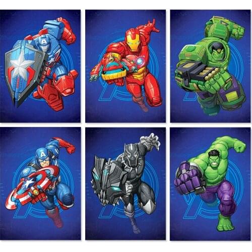 5d DIY Diamond Painting Marvel Legends Posters Superheroes Avengers Diamond Embroidery Cross Stitch Rhinestones Mosaic Gift