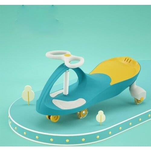 Zq Swing Car Baby Toy Sliding Universal Wheel Anti-Rollover Perambulator Niuniu Bobby Car