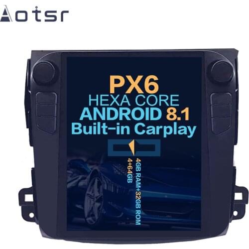 Aotsr Tesla 10.4“ Vertical screen Android 8.1 Car DVD player GPS For MITSUBISHI OUTLANDER Citroen C-Crosser Peugeot 4007 2006