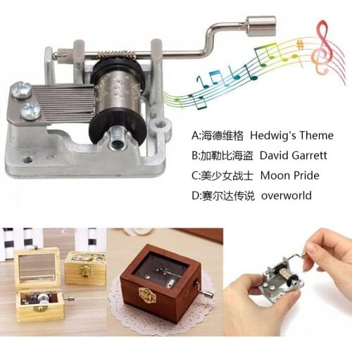 DIY Mini Hand Cranking Music Movement Music Box Movement Play Set Mechanical Music Box Hand Crank Music Box