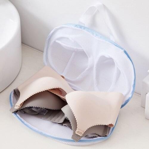 For Travel Home Use Polyester Fiber Anti-deformation Zipper Laundry Bag Machine-wash Special Clothing Underwear Organizer