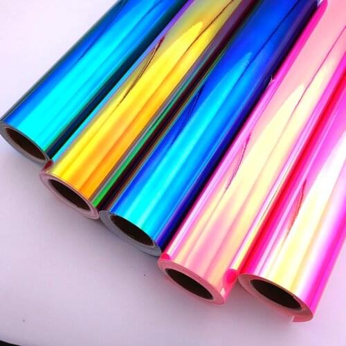 Chameleon Holographic Opal Permanent Vinyl Roll Self-Adhesive Craft Sign Making Waterproof Sticker Cup/Glass Decal Xmas Card